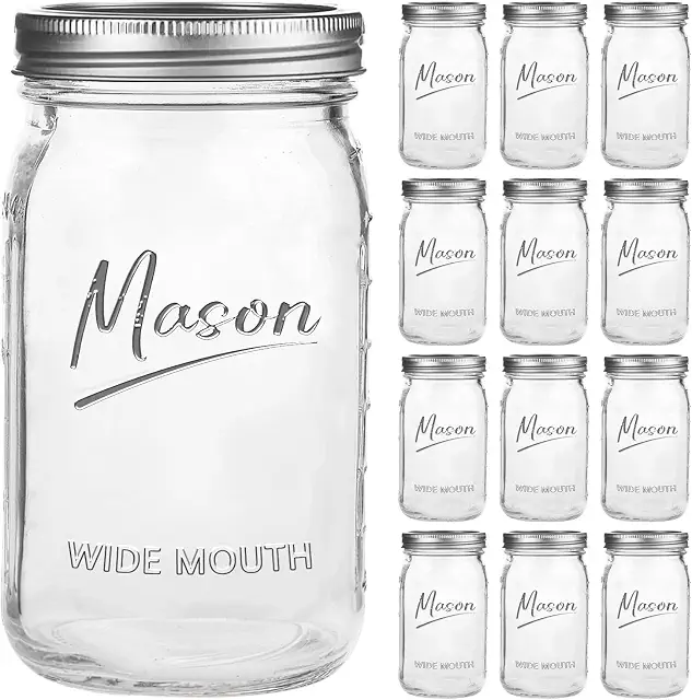 Wide-mouth mason jars