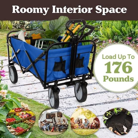 Folding garden wagon